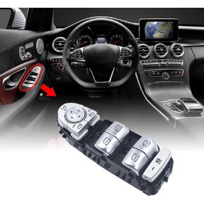 Power Window Switch Button Compatible with Mercedes-Benz C180 C200 C220 C250 C300 C400 2013 2014 2015 2016 2017 2018 2019 2020 GLC200 GLC220 GLC250 GLC260 GLC300 GLC350 GLC 400 W205 X253 C253 Black in Kuwait