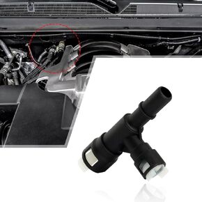 2 PCS Car Heater Hose Connector, ABS Tee Heater Core Hose Connector, Replacement OEM #15055343 15055342, Compatible with Select Cadillac/Chevrolet/GMC Models (White & Black)