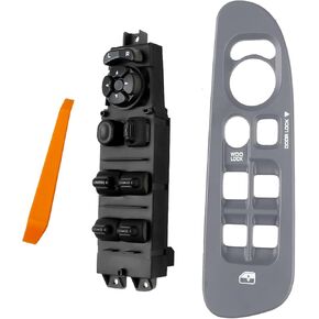 Mango S Master Power Window Switch والحافة 56049805AB لـ 2002-2009 دودج رام 1500 2500 3500، 2001-2004 دودج داكوتا، 2001-2003 دودج دورانجو، 2005-2009 دودج سبرينتر 2500 3500