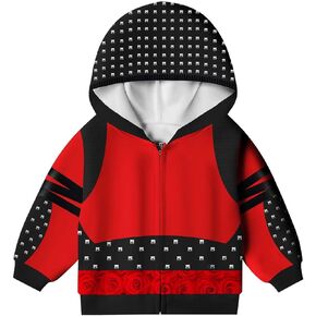 Girls Rise Red Costume Hoodies Winter Jacket Coat Long Sleeve Sweatshirt Party Playwear
