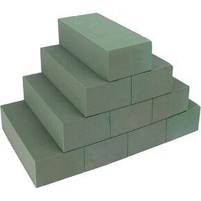 IHDYPPEW 10 PCS Superior Floral Foam Blocks，6.5 Inch Large Dry Green Foam for Flower Arrangements Exquisite Flower Arrangements- Round Oasis Foam Blocks for Florists and Craft Lovers