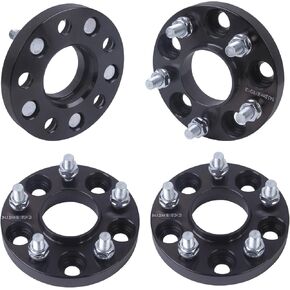 5x4.5/5x114.3 20mm (0.8") Hubcentric Wheel Spacers 4pcs 66.1mm Bore 12x1.25 Studs Black Compatible for Nissan 240SX Sentra 350z 370z Altima Maxima Rogue Murano Infiniti G35 FX35 FX50 Q60