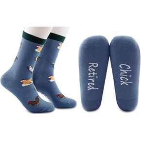 G2TUP Socks for Retirement Gift Retired Chick Chicken Hen Gift Socks For Women Retired Gift for Her