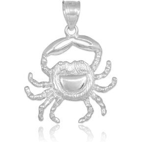925 Sterling Silver Crab Charm Cancer Zodiac Pendant