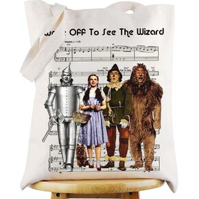 WZMPA Wizard Dorothy Tote Bag Tinman & Scarecrow & Lion Fans Gift We're Off To See The Wizard Dorothy Shoulder Bag
