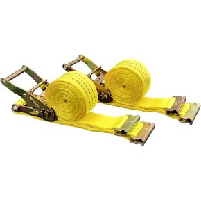 2 Pack E-Track Ratchet Straps 2" x15' 4400LB Tie Down