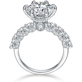3 Carat VVS1 D-Color Firework Cut Diamond Engagement Ring in Vintage Six-Prong Setting - A Brilliant Display of Your Love