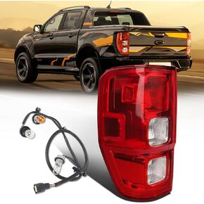 Tail Lights Includes Light Bulb and Harness Compatible with 2019 2020 2021 2022 Ford Ranger Original Model Taillight Rear Brake Lamp OE:KB3Z13405F(2019-2022 Halogen Type, Left Driver Side)