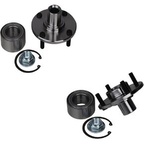 KUSATEC 518510 2PCS Front Wheel Bearing and Hub Assembly Compatible with Ford Focus 2000-2011, 4 Lug Bolts