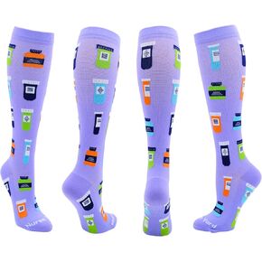 Compression Socks for Nurses - Women & Men - 20-30mmHg Graduated Compression, For Medical Staff, Athletes - 1 Pair