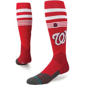 Stance Diamond Pro Nationals OTC Socks (LG (Men's Shoe 9-13), Dark Red)