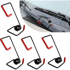 طقم معزز ممسحة السيارة مكون من 4 قطع، زنبرك ضغط صامت متعدد الوظائف لتحسين الرؤية في المطر والثلج، أداة سحب ذراع الممسحة مع قطعة قماش للتنظيف، عالمية لمعظم شاحنات السيارات (أسود) in Kuwait