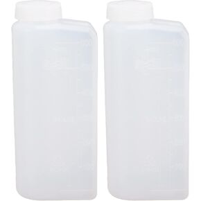 2PCS 600ML Oil Petrol Fuel Mix Bottle Mixing of Two Strokes Portable 2-Stroke Engine Oil Fuel Mixing Bottle for Chainsaws Ironworking Machines