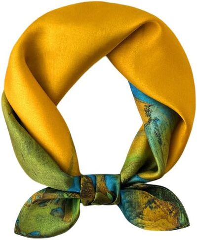 100% Pure Mulberry Silk Scarf 21"x21" Small Square Natural Silk Lightweight Digital Printed Neckerchief Scarves in Saudi Arabia