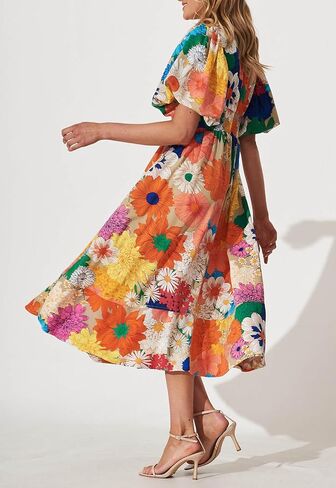 Maxigerui Women's Summer Floral Maxi Dress Spring Wedding Guest Dress 2026 in Saudi Arabia