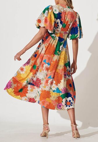 Maxigerui Women's Summer Floral Maxi Dress Spring Wedding Guest Dress 2026 in Saudi Arabia