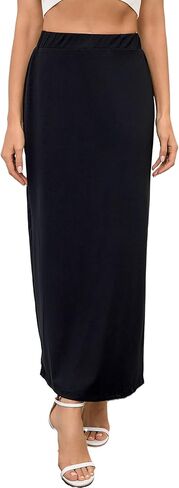 تنورة طويلة بفتحات جانبية للنساء من Avanova، تنورة طويلة مستقيمة بخصر عالٍ in Kuwait