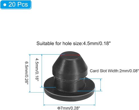 سدادات ثقب دائرية من السيليكون من باتيكل 22 مم/0.87 بوصة، 12 قطعة غطاء رأس واقي لقفل مقابس ثقب الأثاث، أسود in Kuwait