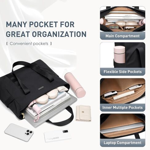 GOLF SUPAGS Tote Bag for Women with Zipper Large Shoulder Bag Top Handle Handbag for Travel Work in Kuwait
