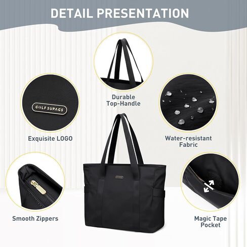 GOLF SUPAGS Tote Bag for Women with Zipper Large Shoulder Bag Top Handle Handbag for Travel Work in Kuwait
