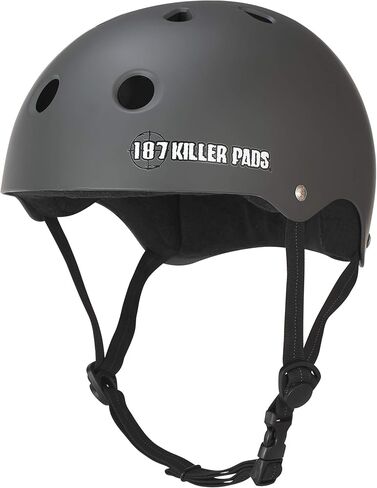 187 Killer Pads Pro Skate Helmet with Sweatsaver Liner, Black Glossy, X-Large in Saudi Arabia