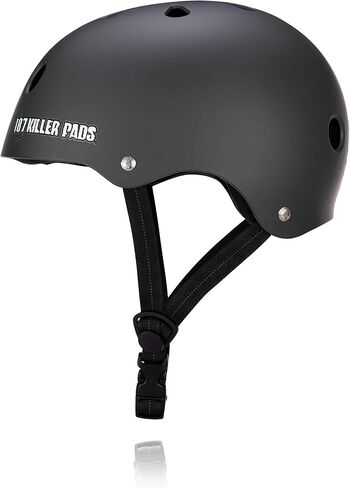 187 Killer Pads Pro Skate Helmet with Sweatsaver Liner, Black Glossy, X-Large in Saudi Arabia