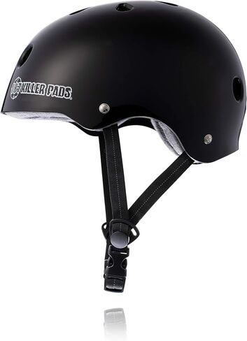 187 Killer Pads Pro Skate Helmet with Sweatsaver Liner, Black Glossy, X-Large in Saudi Arabia