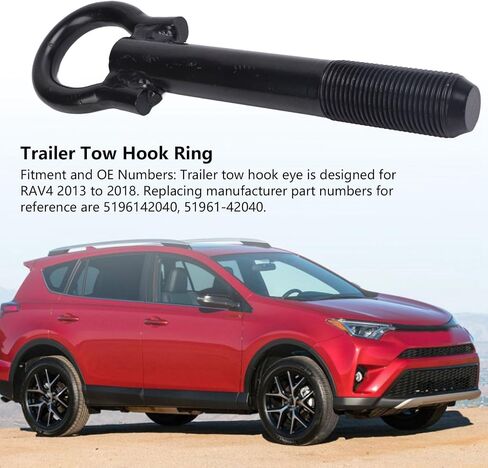خطاف سحب Ciciglow لسيارة Toyota 2013-2018، خطاف سحب 5196142040، خطاف سحب مقطورة فولاذي عالي القوة، حلقة مقطورة أوتوماتيكية عالية الأمان، حل سحب آمن، in Saudi Arabia
