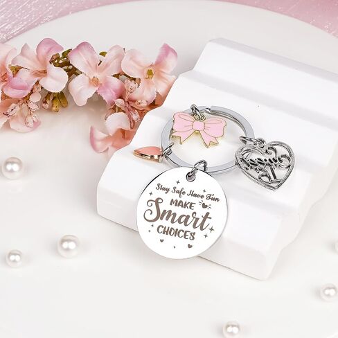 Sweet Sixteen New Driver Keychain - 16 Years Old Girl Gifts Sweet and Sassy Keyring for Teen Friends Birthday Christmas in Saudi Arabia