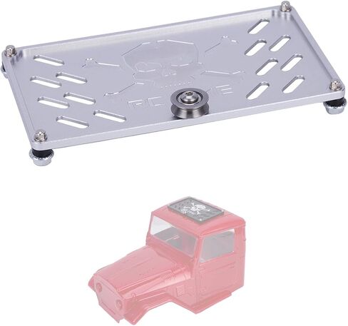 RC Car Roof Rack Luggage,Aluminum Roof Rack with Pulley Bearing for 1/8 1/10 Scale RC Car SCX10 TRX4 Capra Car Shell Decoration FJ40 Housing Accessories (B Black) in Saudi Arabia