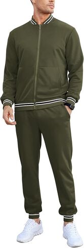 COOFANDY Men's Tracksuit 2 Piece Zip Up Sweatsuits Casual Athletic Jogging Suit Sets With Pockets in Saudi Arabia