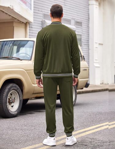 COOFANDY Men's Tracksuit 2 Piece Zip Up Sweatsuits Casual Athletic Jogging Suit Sets With Pockets in Saudi Arabia