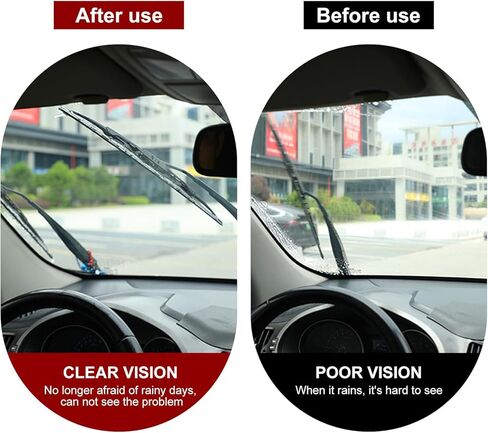 طقم معزز ممسحة السيارة مكون من 4 قطع، زنبرك ضغط صامت متعدد الوظائف لتحسين الرؤية في المطر والثلج، أداة سحب ذراع الممسحة مع قطعة قماش للتنظيف، عالمية لمعظم شاحنات السيارات (أسود) in Kuwait