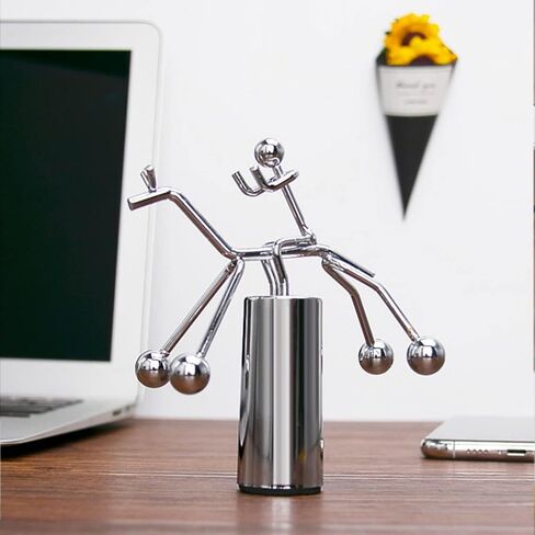 Steel Balance Toy Kinetic Art Table Balancing Decorations Physics Toy Home Office Toys Kinetic Desk Toys FN05 in Saudi Arabia