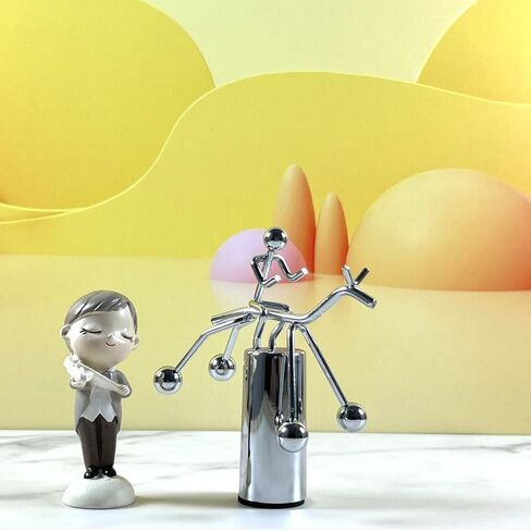 Steel Balance Toy Kinetic Art Table Balancing Decorations Physics Toy Home Office Toys Kinetic Desk Toys FN05 in Saudi Arabia