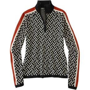 Title Nine Women's V-Neck Wool Cardigan Super Power 1/4 Zip Sweater, Long Sleeve