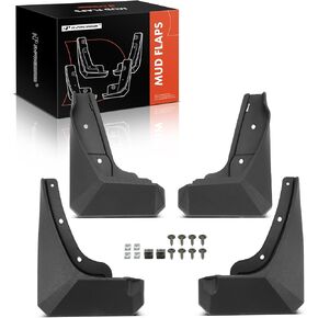 A-Premium Set of 4 Mud Flaps Splash Guards Mudguards Mudflaps with Hardware Kits Compatible with Hyundai Kona 2024-2025 Front and Rear (Driver & Passenger Side)