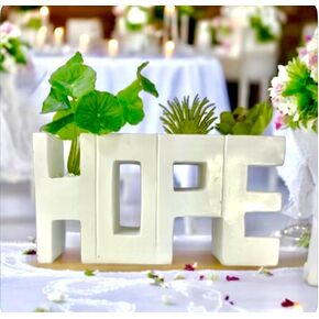 Hope Vase - Flower Pot, Holds Artificial and Real Plants. Plant Hope.Plant Holder, TLA, They Love Abe, Eco-Friendly, Plant Decor