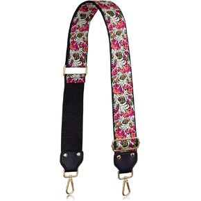 Allzedream Adjustable Guitar Style Purse Strap Replacement Crossbody Bags Jacquard Weave Embroidered