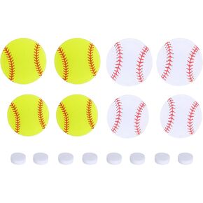 8Pcs Sport Style Air Vent Clips, Softball and Baseball Car Air Freshener Outlet Clip,Car Decoration Interior,Car Charm Accessories(3cm/1.2inch, 3.5cm/1.4inch)