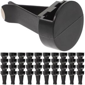 Veemoon 100pcs Air Outlet Clip Car Perfume Air Vent Clips Automatic Air Car Air Conditioner Clips Car Air Vent Clips Auto Clips Metal Square Head Socket Black