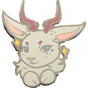 Kawaii Jackalope Hard Enamel Lapel Pin | Chibi Cute Cryptid Pin | Douglas Wyoming Legendary Cryptid Creature