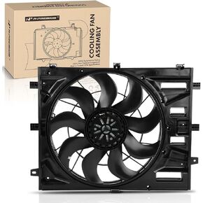 A-Premium Engine Radiator Cooling Fan Assembly with Brushless Motor Compatible with Select Chevrolet & GMC Models - Equinox 2018-2019, Terrain 2018-2019, 1.5L - Replace# 84221606, 84448452