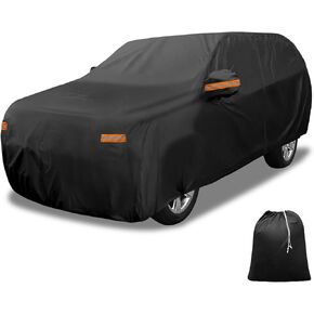 X AUTOHAUX Car Cover for Ford Expedition 210D-PU Outdoor Full Car Cover All Weather with Door Zipper for Waterproof Windproof Sun Rain Snow Protection