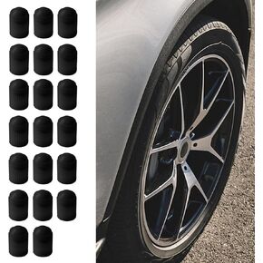 25PCS Tire Valve Caps, Valve Stem Caps, Plastic Car Tyre Valve Cap with O Rubber Sealing Ring, Car Accessories Dustproof Airtight Seal Wheel Stem Covers Universal for Most Cars (Yellow, 25pcs)
