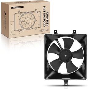 A-Premium A/C Condenser Fan Assembly Compatible with Select Honda Models - Accord 2005 2006 2007, 3.0L - Replace# 38616RCJA01