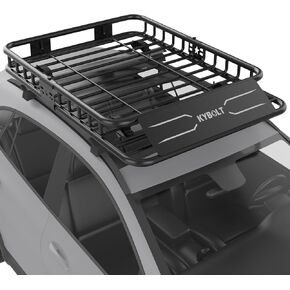 Spider 49"x 36"x 5" Roof Rack Basket Rooftop Cargo Carrier with Extension Black Car Top Luggage Holder Universal for SUV Cars
