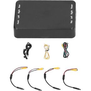 Car Camera Switch 4 Way Car Video Switch 360 Degree Panoramic Rearview Camera Control Box System Universal