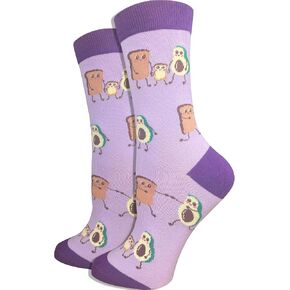 Women's Premium Comfort Food Socks (Avocado and Toast)