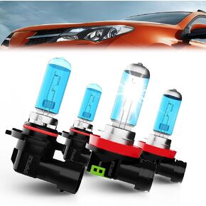 compatible with TOYOTA RAV4 (2016 2017 2018) 9012 High/Low Beam Headlight Bulbs + h11 Halogen Fog Lights, Pack of 4
